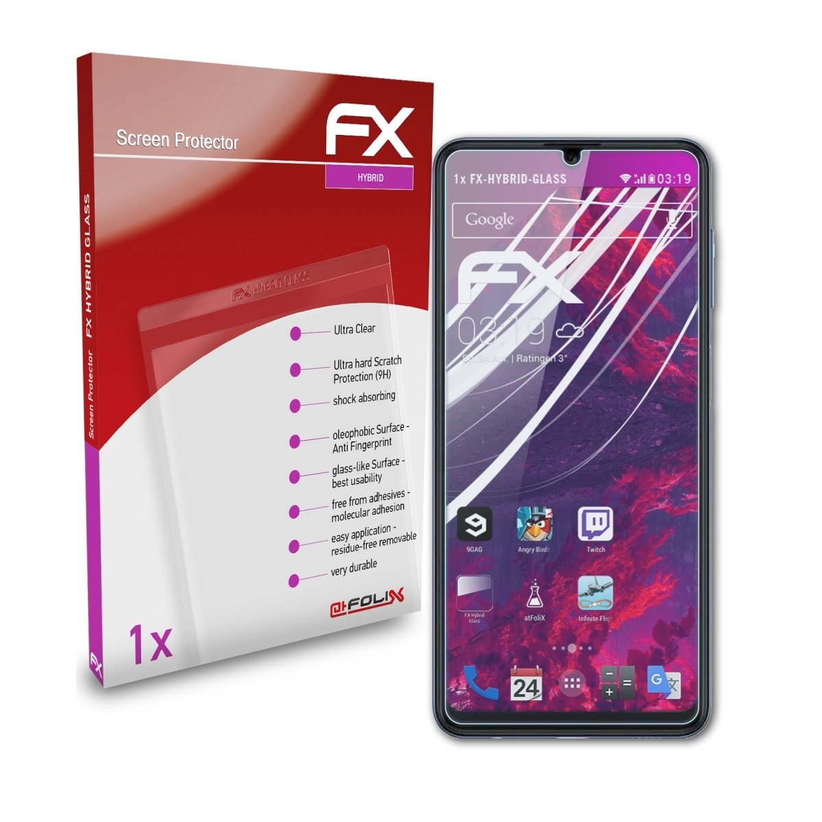 ATFOLIX FX-Hybrid-Glass M32) Schutzglas(für Galaxy Samsung
