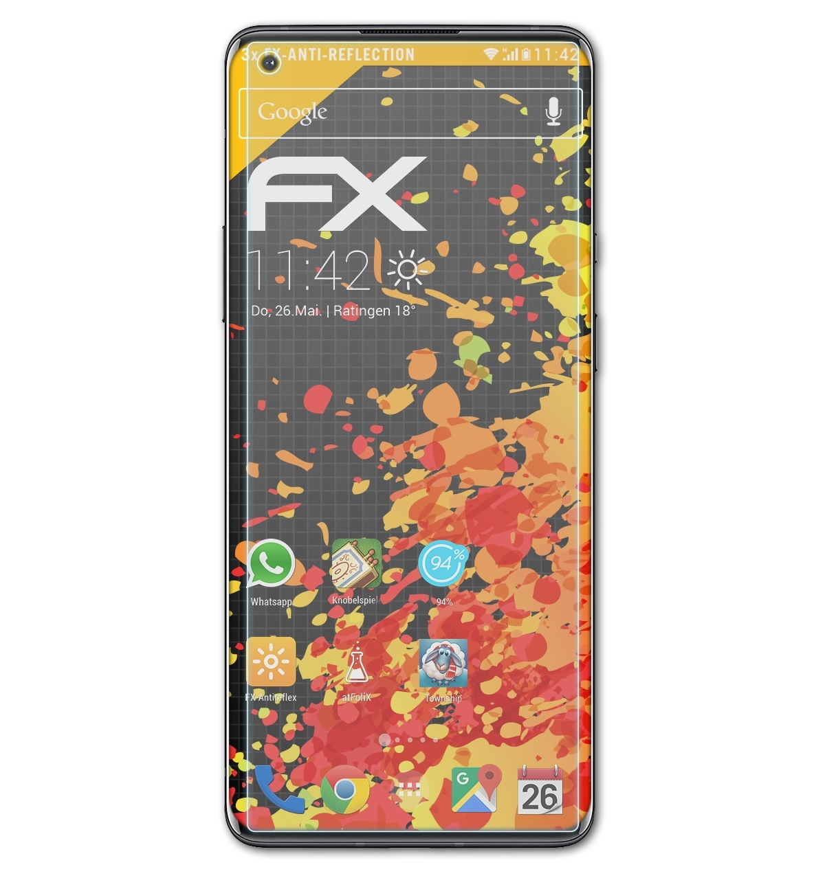 ATFOLIX 3x Pro) Displayschutz(für 8 FX-Antireflex OnePlus