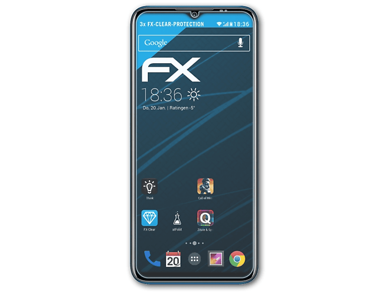 ATFOLIX 3x FX-Clear Displayschutz(für Gionee Max Pro)