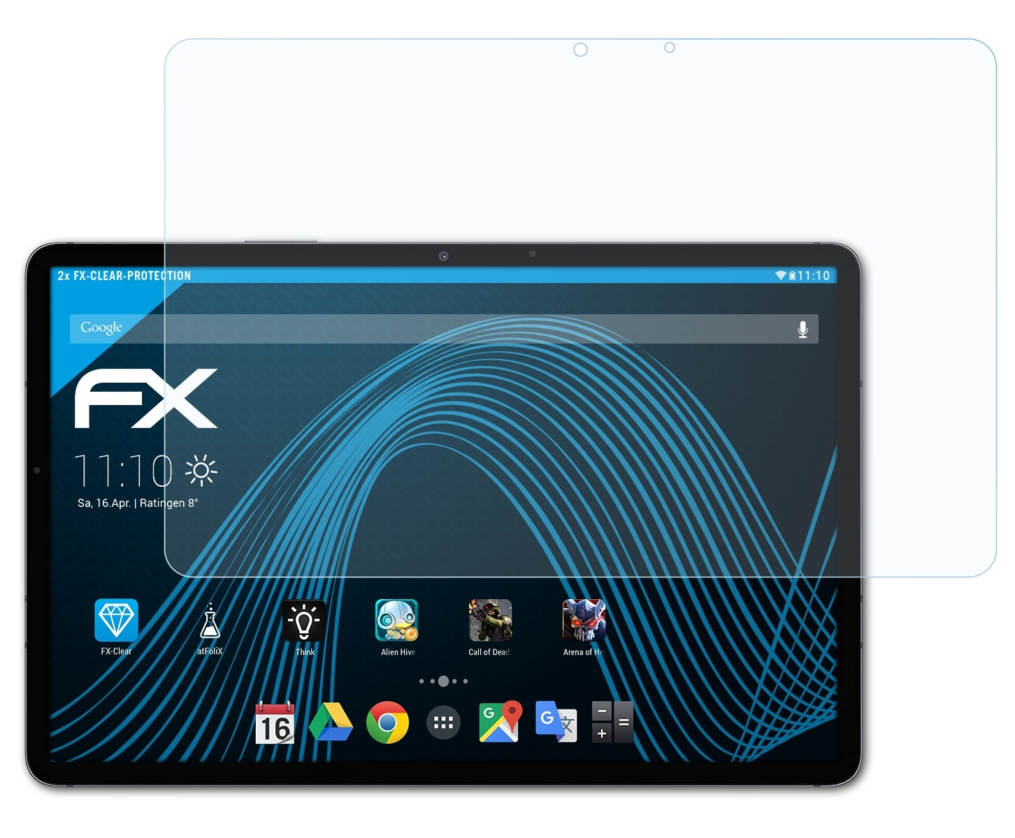 FX-Clear 2x Samsung S7) ATFOLIX Galaxy Tab Displayschutz(für