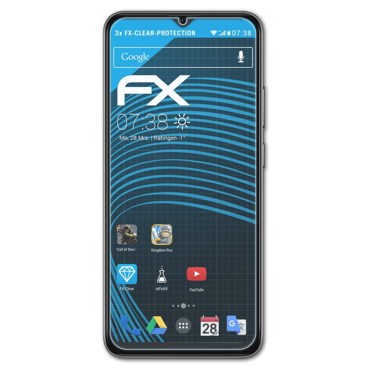 ATFOLIX 3x FX-Clear Displayschutz(für Blackview A70)