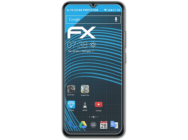 ATFOLIX 3x FX-Clear A70) Blackview Displayschutz(für