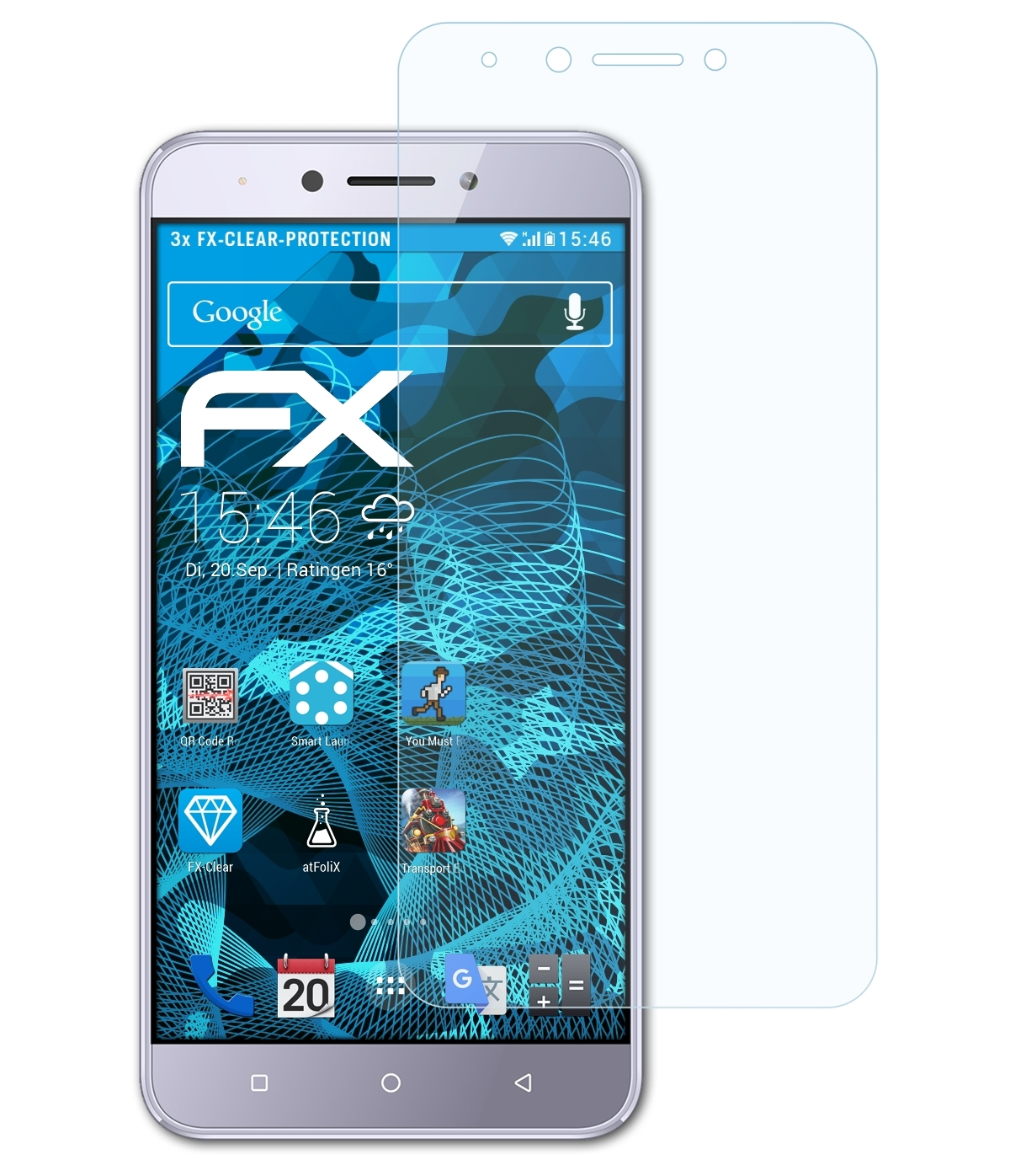 ATFOLIX 3x TX 01) Displayschutz(für FX-Clear Blaupunkt