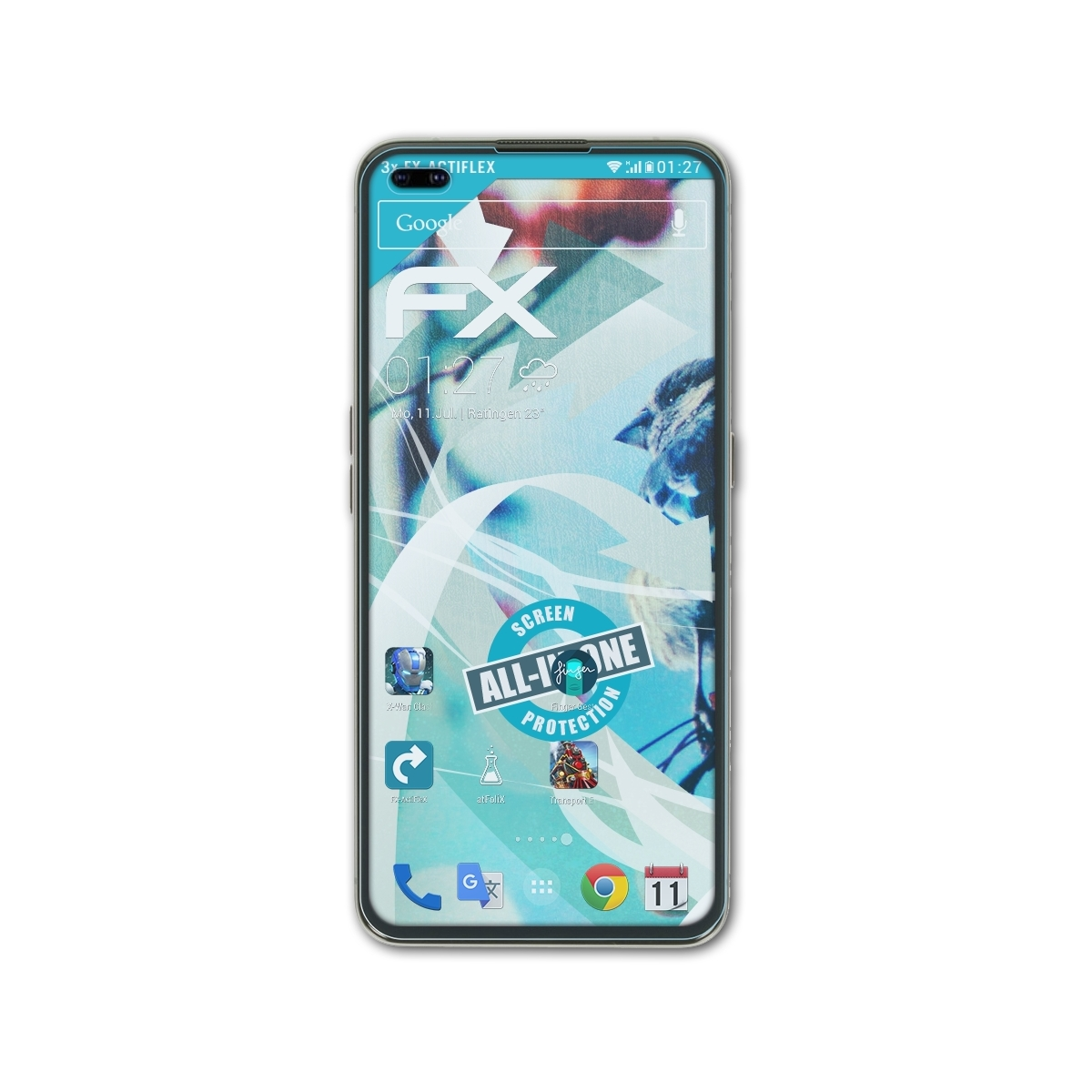 ATFOLIX 3x FX-ActiFleX X50 Displayschutz(für 5G) Pro Realme