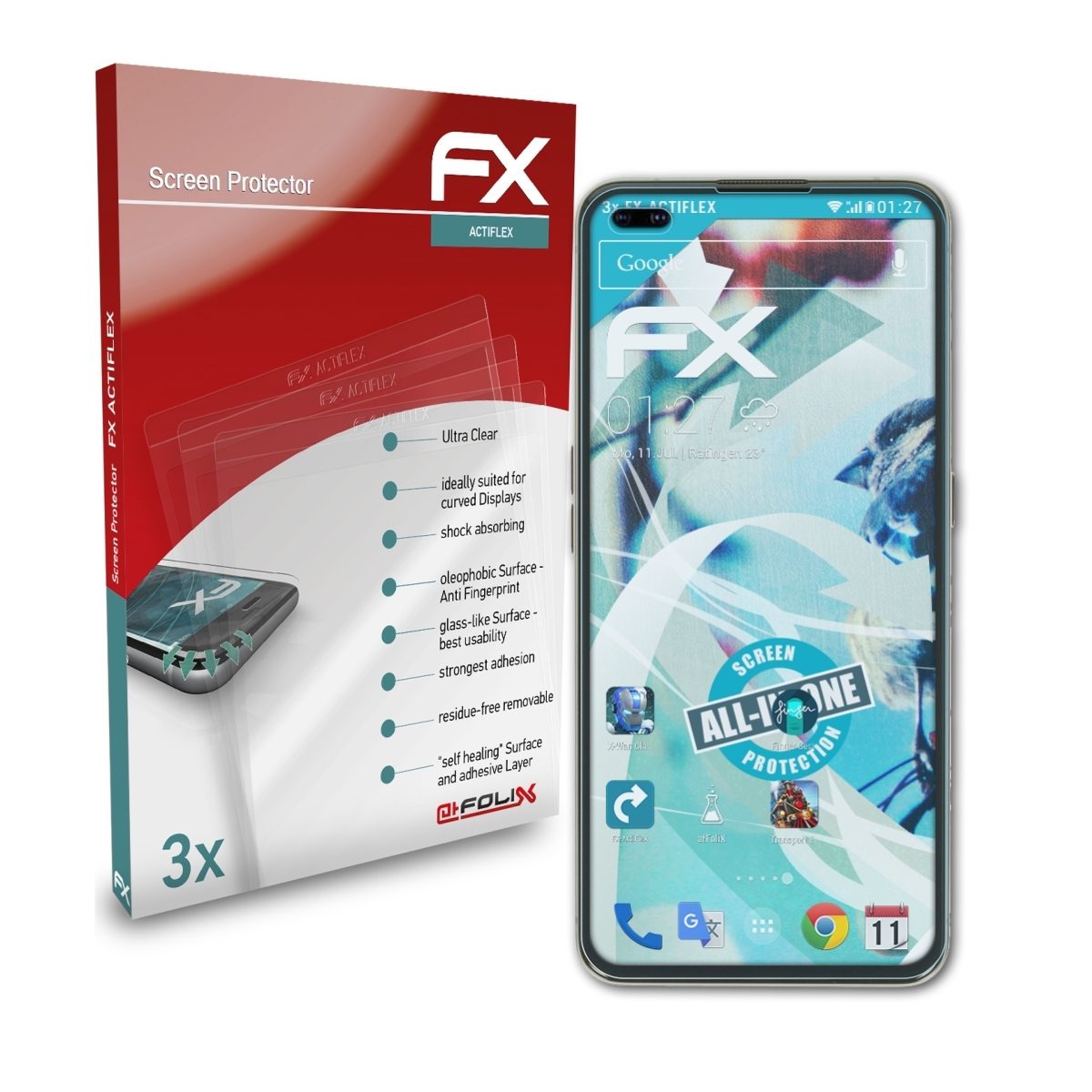 Pro 5G) FX-ActiFleX X50 ATFOLIX Realme Displayschutz(für 3x
