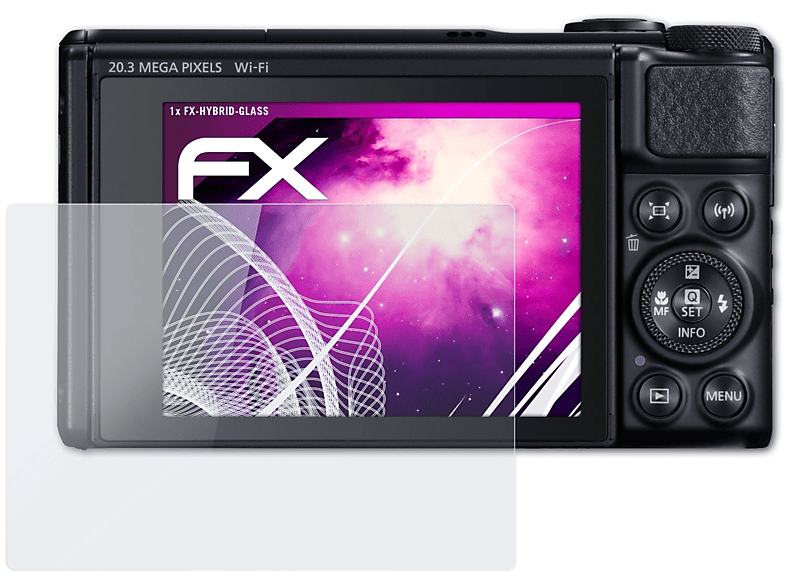 ATFOLIX FX-Hybrid-Glass Schutzglas(für Canon SX740 HS) PowerShot