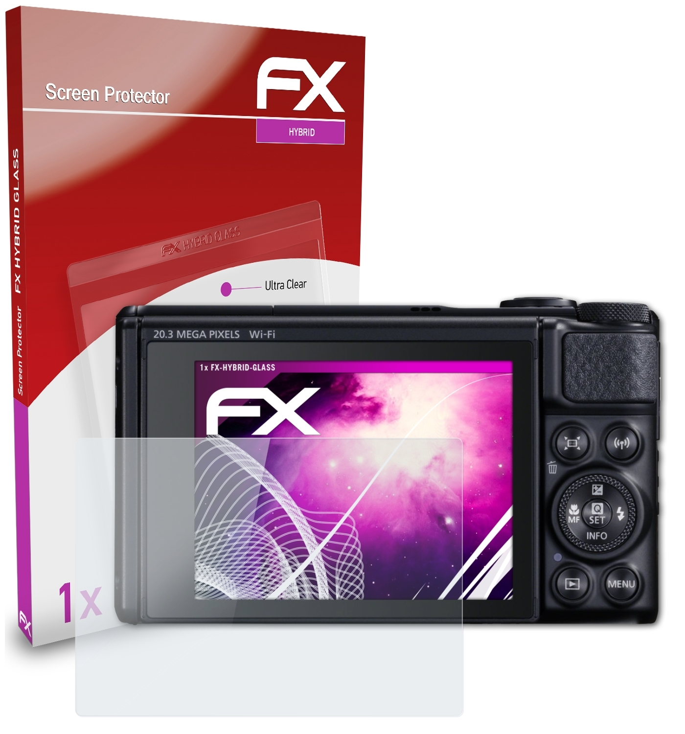 SX740 ATFOLIX FX-Hybrid-Glass HS) Schutzglas(für PowerShot Canon