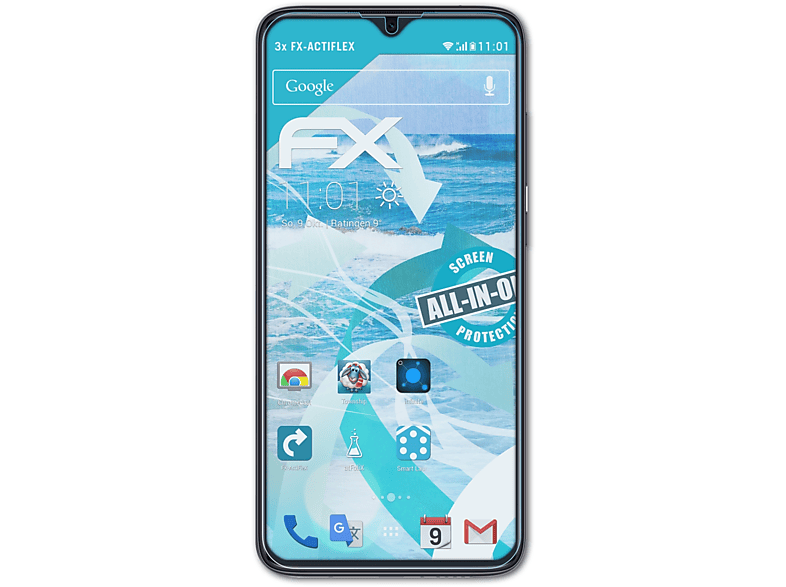 ATFOLIX 3x FX-ActiFleX Displayschutz(für Xiaomi Redmi 8)