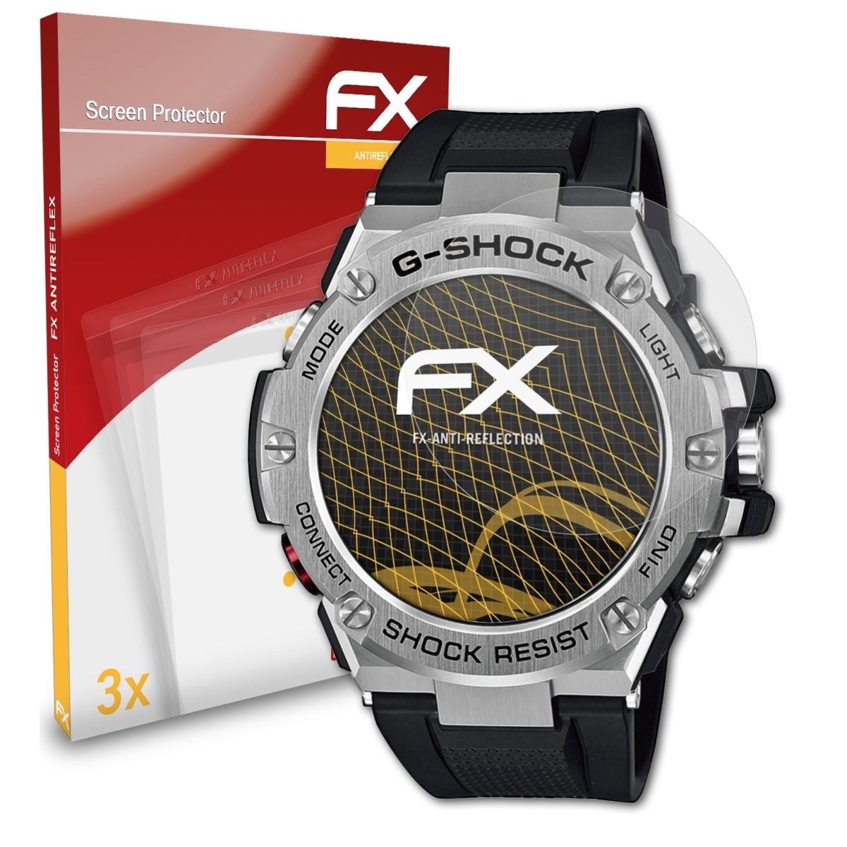 3x Displayschutz(für FX-Antireflex GST-B100) ATFOLIX Casio
