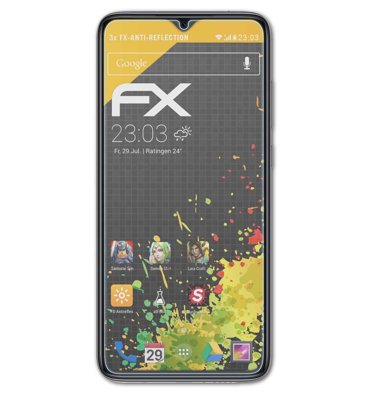 8 Pro) Note FX-Antireflex Redmi Xiaomi ATFOLIX Displayschutz(für 3x