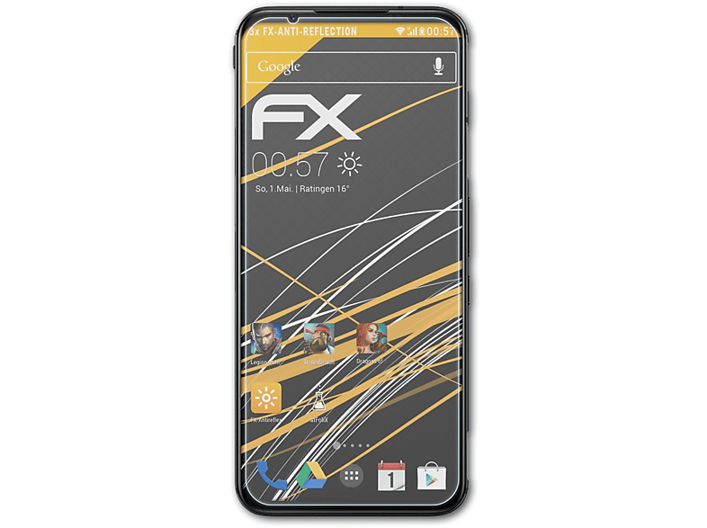 ATFOLIX 3x FX-Antireflex Nubia Magic Displayschutz(für Red 5G)