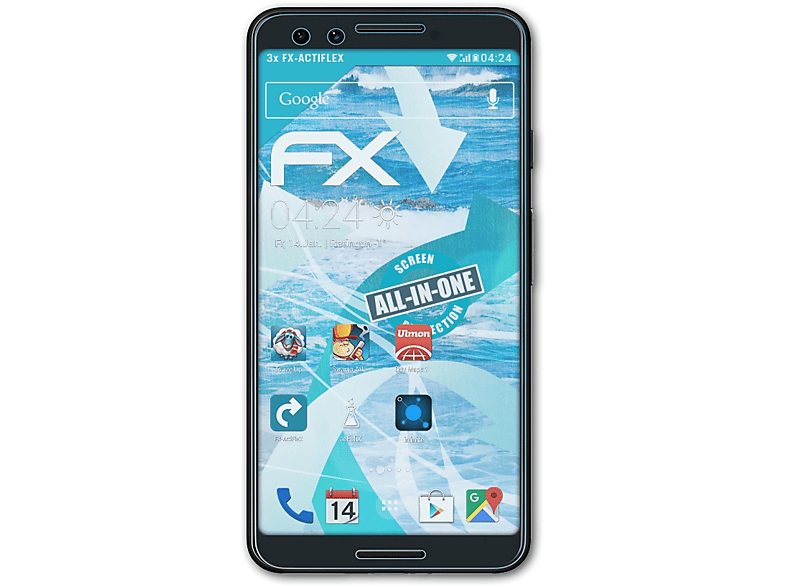 Pixel 3) FX-ActiFleX Google 3x Displayschutz(für ATFOLIX
