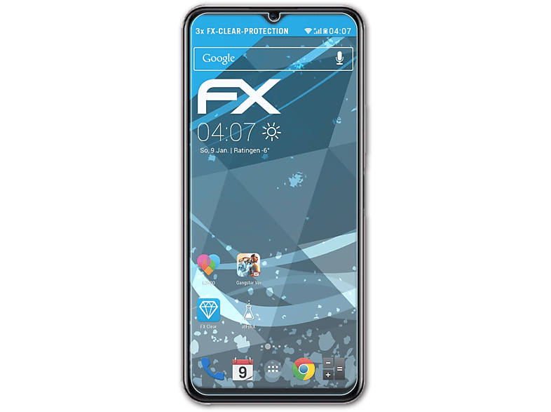 ATFOLIX 3x FX-Clear Displayschutz(für Vivo Y52s (t1 Edition))
