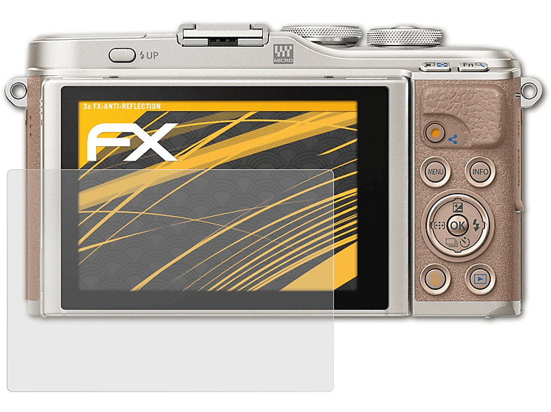ATFOLIX 3x FX-Antireflex Displayschutz(für Olympus E-PL10)