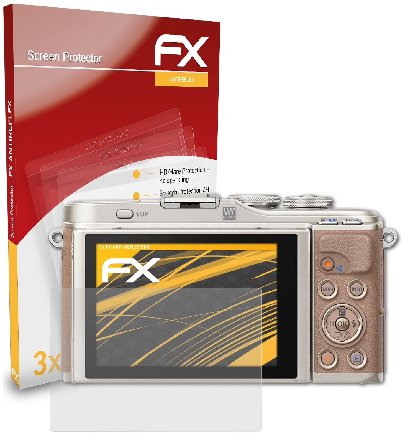 ATFOLIX 3x FX-Antireflex Displayschutz(für E-PL10) Olympus