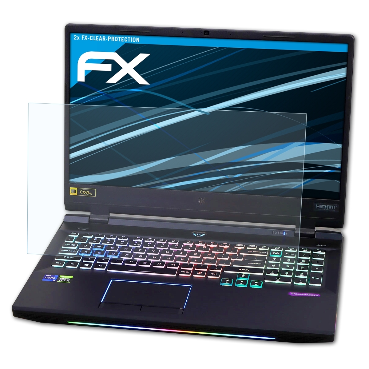 ATFOLIX 2x Helios FX-Clear Predator Acer 500 Displayschutz(für (PH517-52))