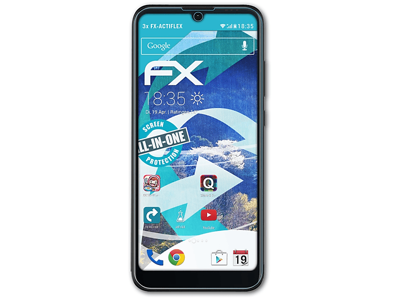Wiko ATFOLIX 3x FX-ActiFleX 3) Ride Displayschutz(für
