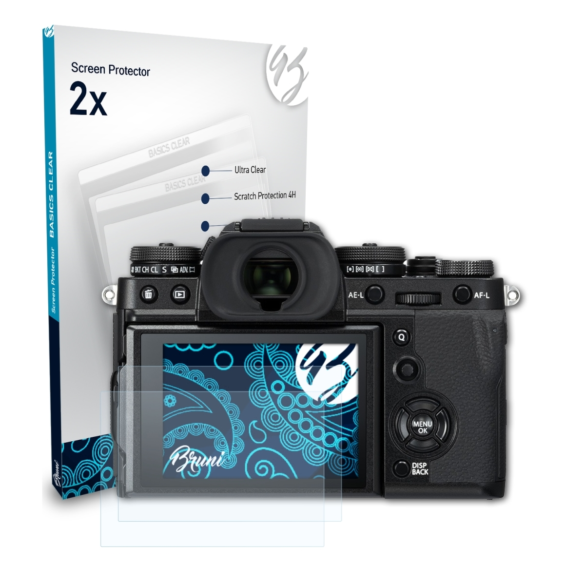 Basics-Clear Fujifilm X-T3) 2x Schutzfolie(für BRUNI