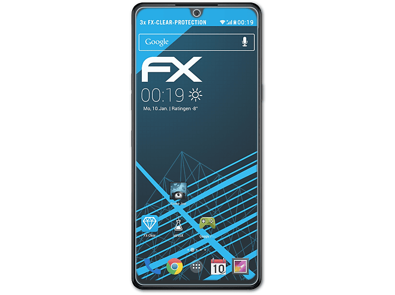 ATFOLIX 3x FX-Clear Displayschutz(für LG Stylo 6)