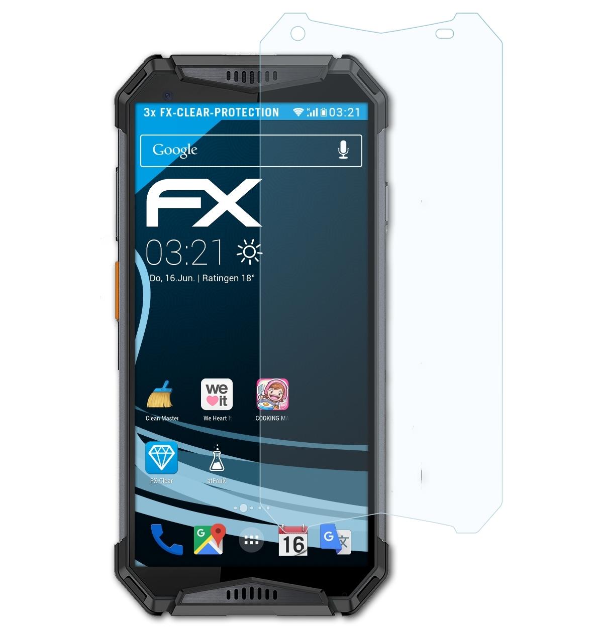 FX-Clear 3x Ulefone 3WT) Armor Displayschutz(für ATFOLIX