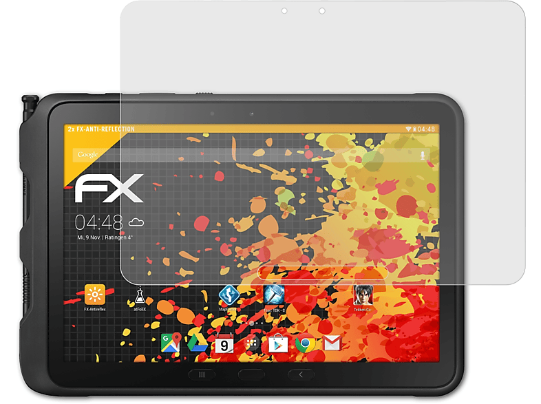 ATFOLIX 2x FX-Antireflex Displayschutz(für Samsung Galaxy Tab Active Pro)