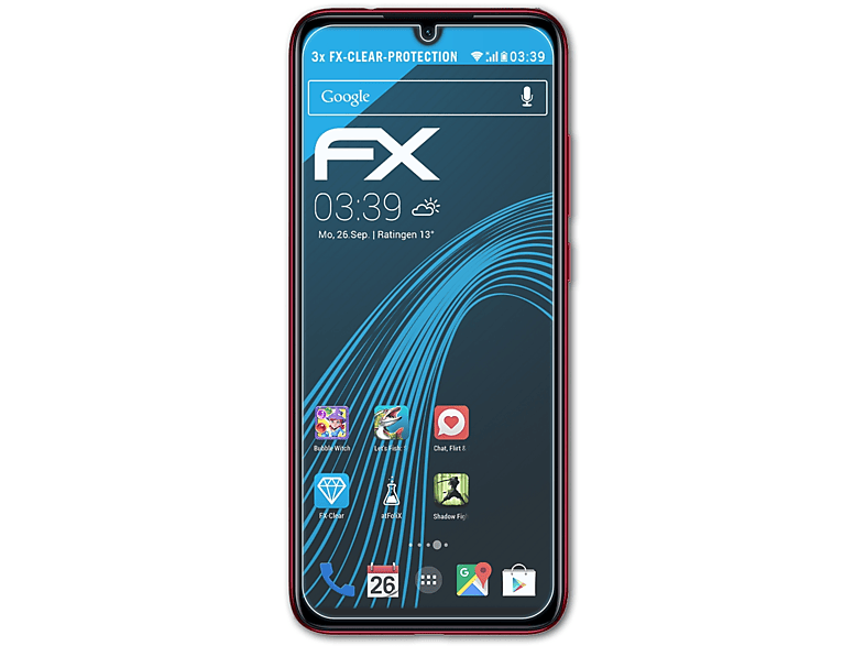 ATFOLIX 3x FX-Clear Displayschutz(für Xiaomi Redmi Note 7)
