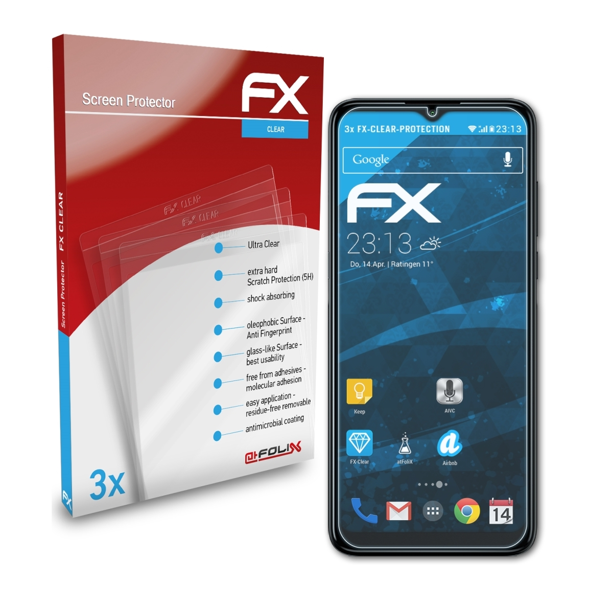 ATFOLIX 3x FX-Clear (2021)) Alcatel Displayschutz(für 3L
