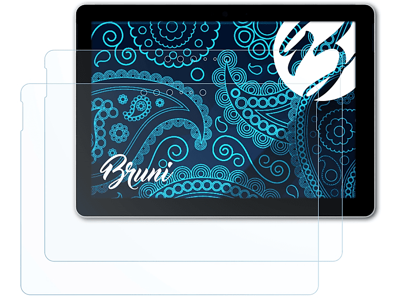 BRUNI 2x Basics-Clear Schutzfolie(für Microsoft Surface Go)