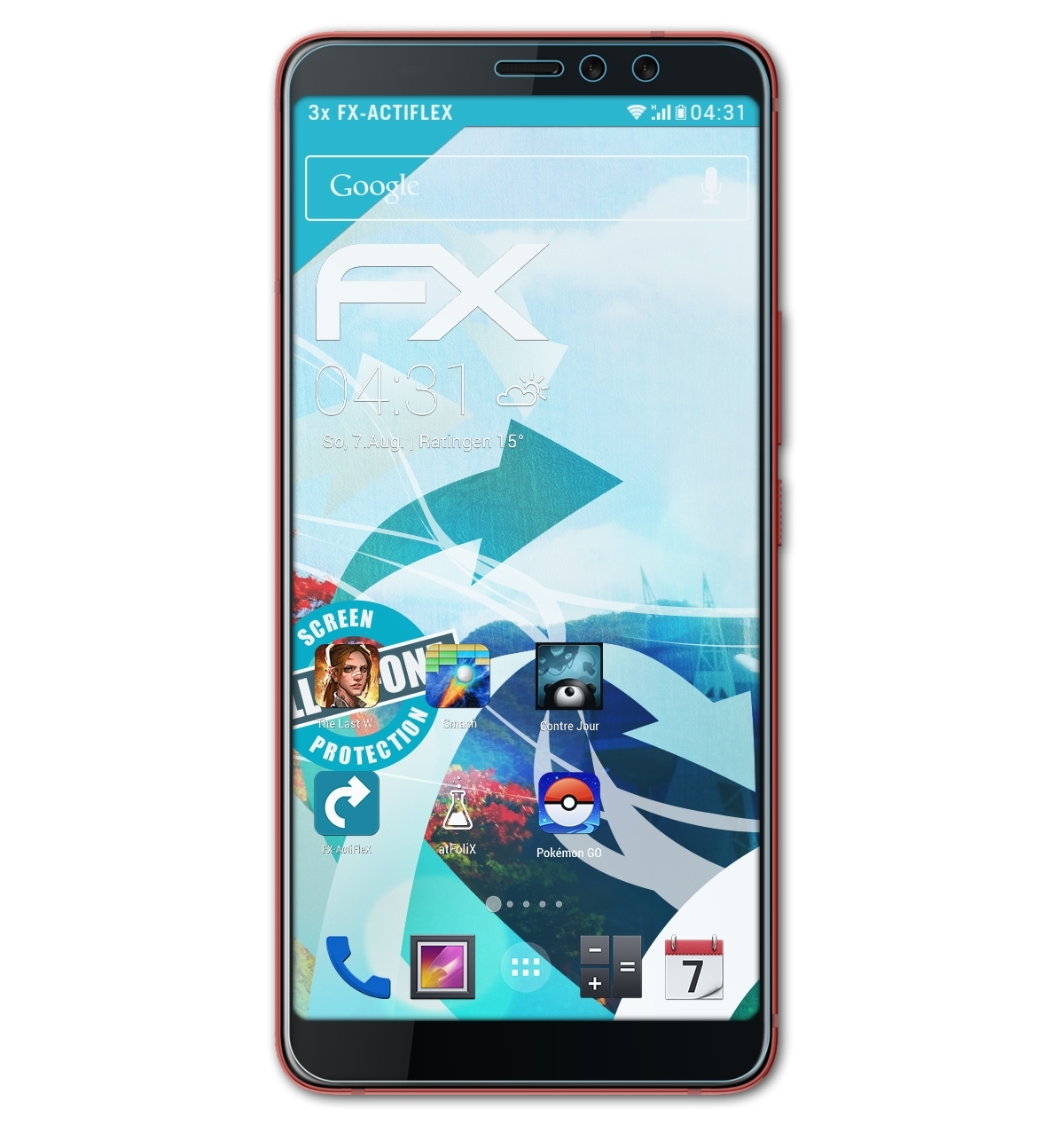 HTC ATFOLIX FX-ActiFleX 3x U11 EYEs) Displayschutz(für