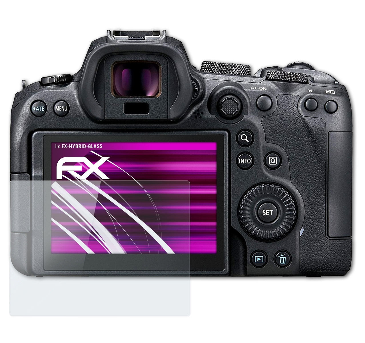 R6) ATFOLIX FX-Hybrid-Glass Canon EOS Schutzglas(für