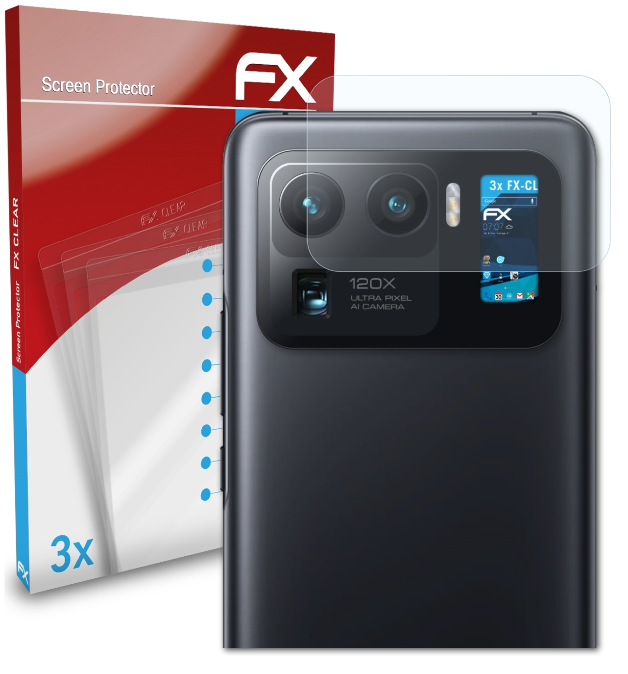 Xiaomi Ultra ATFOLIX 11 (Lens)) Mi FX-Clear Displayschutz(für 3x