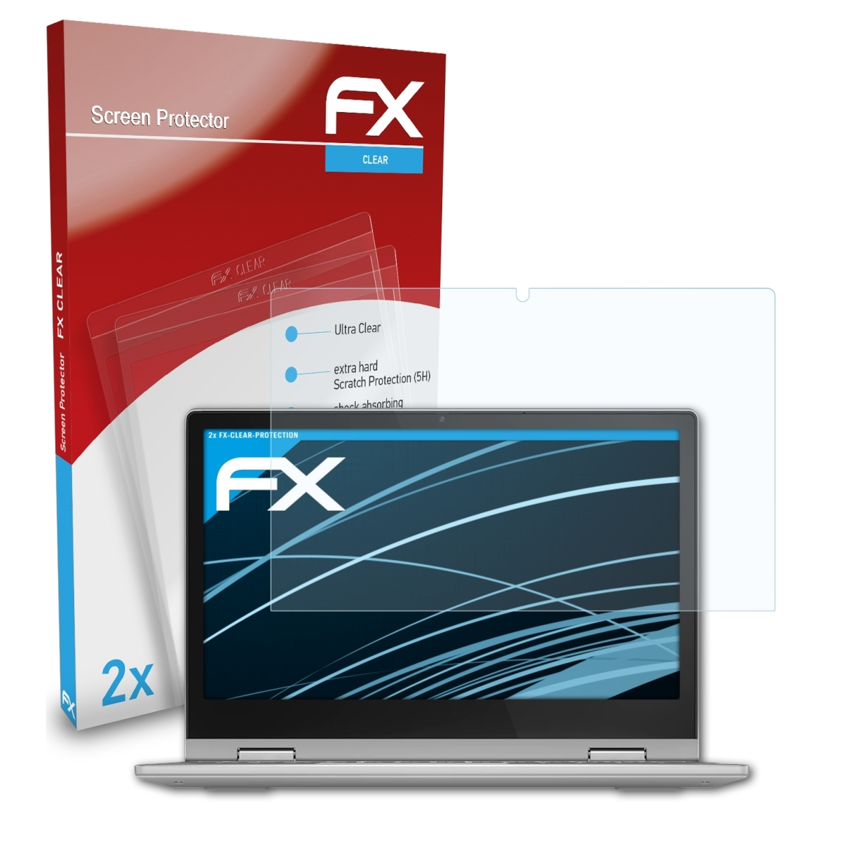 ATFOLIX 2x FX-Clear Displayschutz(für Lenovo IdeaPad 3) Flex