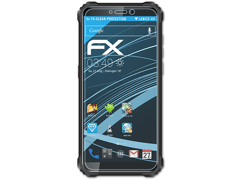 ATFOLIX 3x FX-Clear Displayschutz(für Oukitel WP5 Pro)