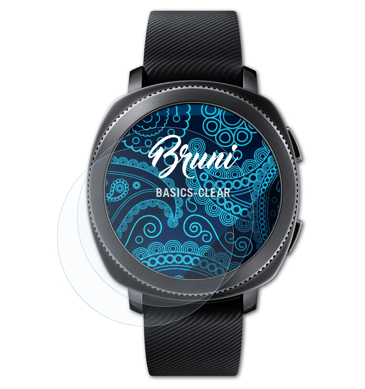 BRUNI 2x Schutzfolie(für Gear Sport) Basics-Clear Samsung