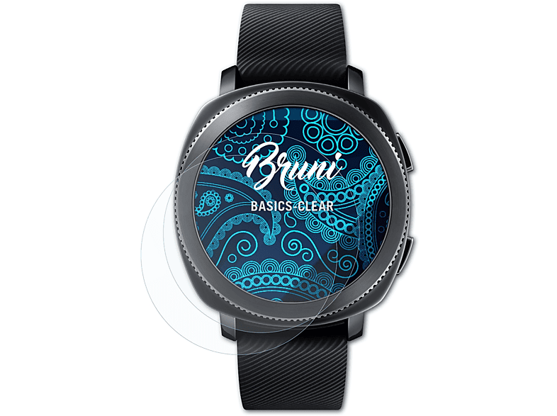 BRUNI 2x Basics-Clear Schutzfolie(für Samsung Gear Sport)