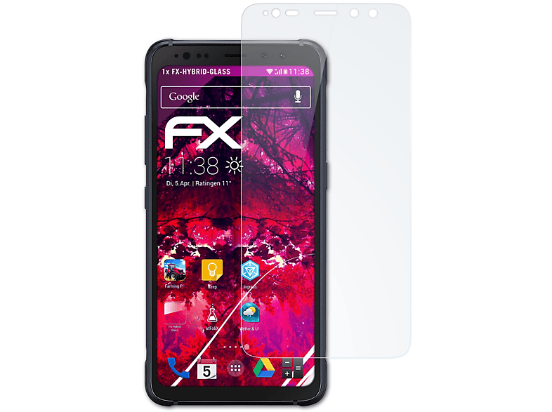 ATFOLIX FX-Hybrid-Glass Schutzglas(für Samsung Galaxy S8 Active)