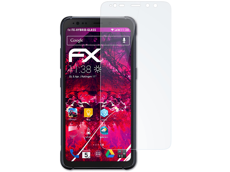 S8 FX-Hybrid-Glass Samsung Active) Galaxy Schutzglas(für ATFOLIX