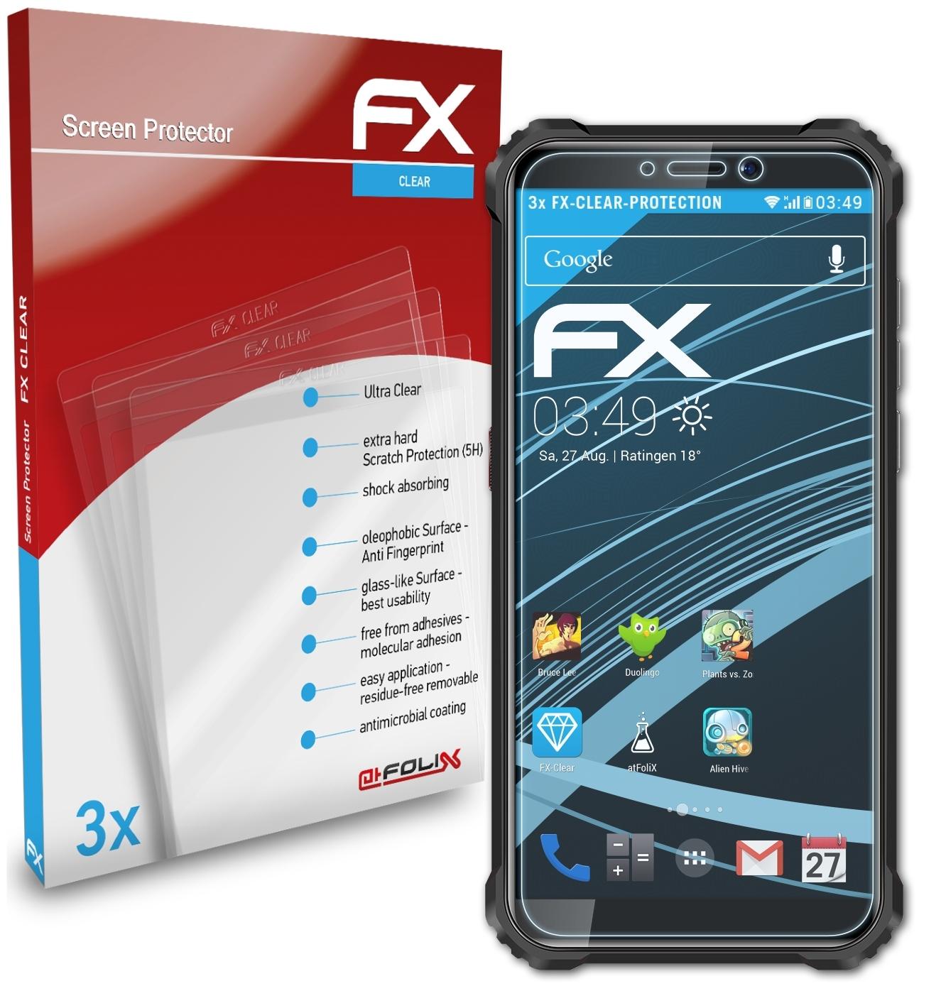 WP5 ATFOLIX Pro) 3x Oukitel Displayschutz(für FX-Clear