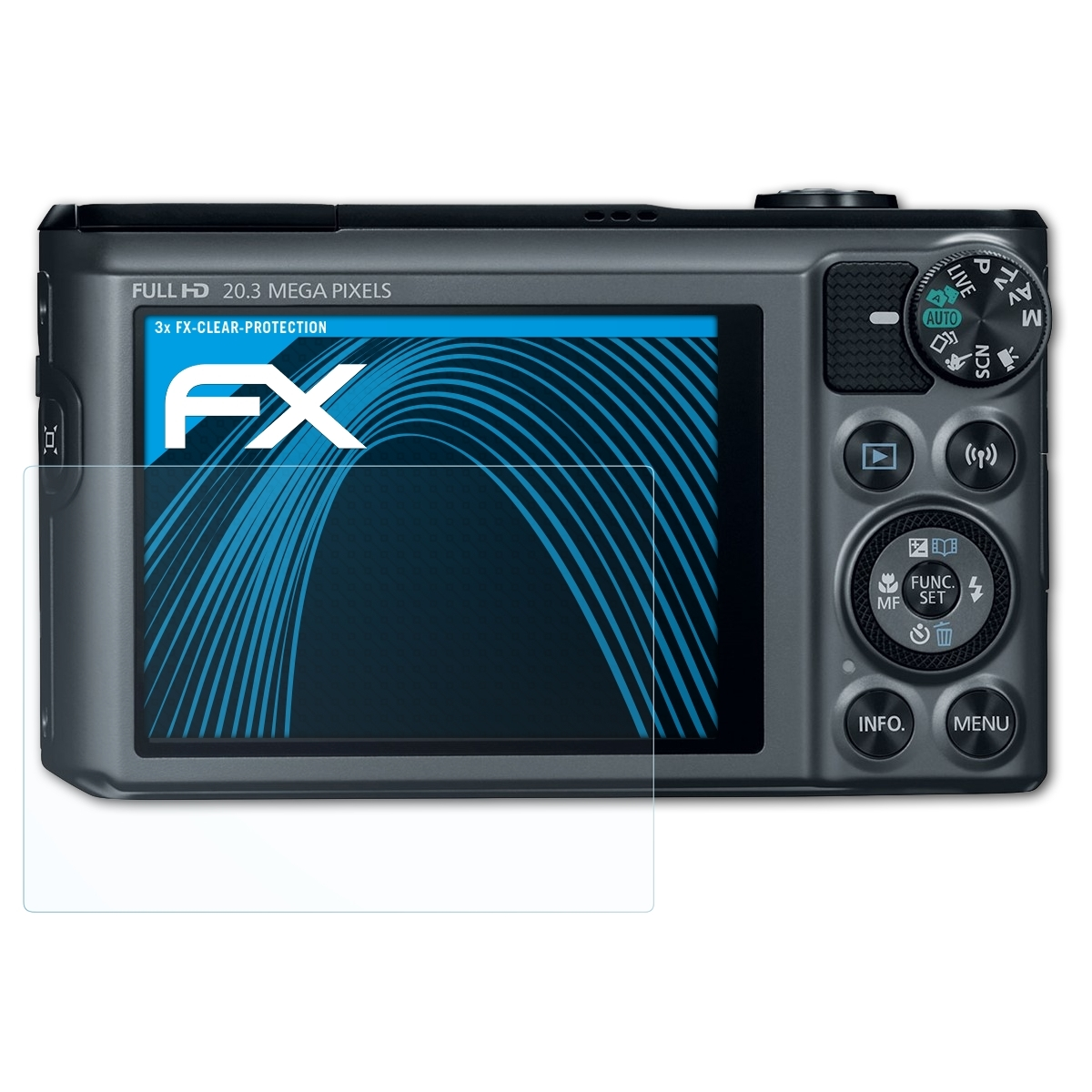 ATFOLIX 3x FX-Clear HS) Displayschutz(für SX720 PowerShot Canon