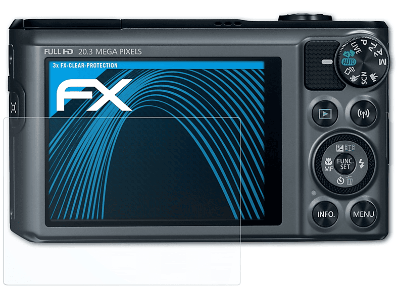 ATFOLIX 3x FX-Clear HS) SX720 Displayschutz(für Canon PowerShot