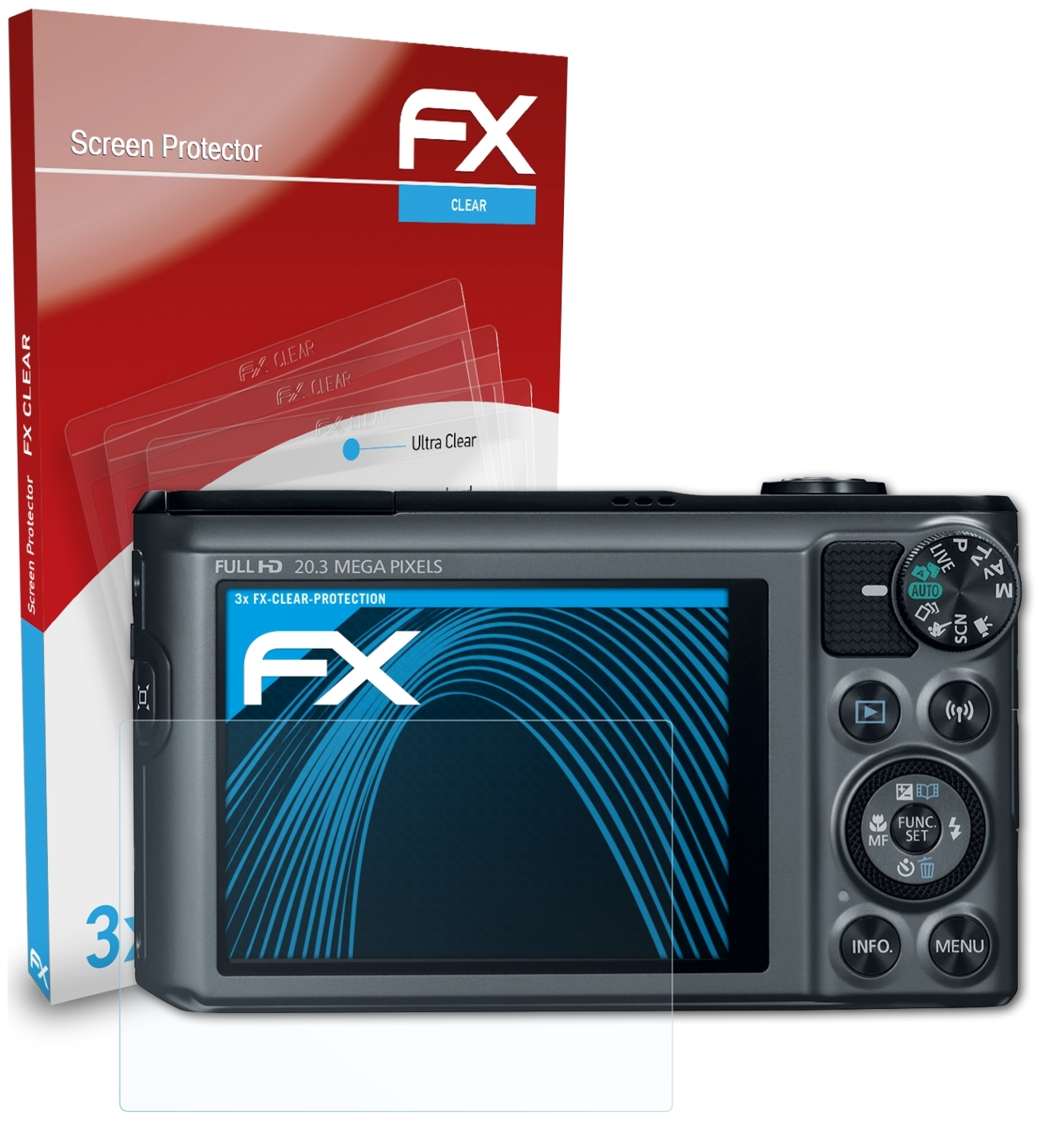 SX720 ATFOLIX PowerShot Displayschutz(für HS) FX-Clear 3x Canon