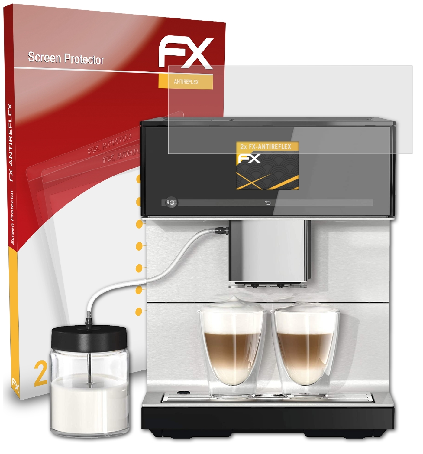 ATFOLIX Miele 2x 7350 CoffeePassion) FX-Antireflex CM Displayschutz(für