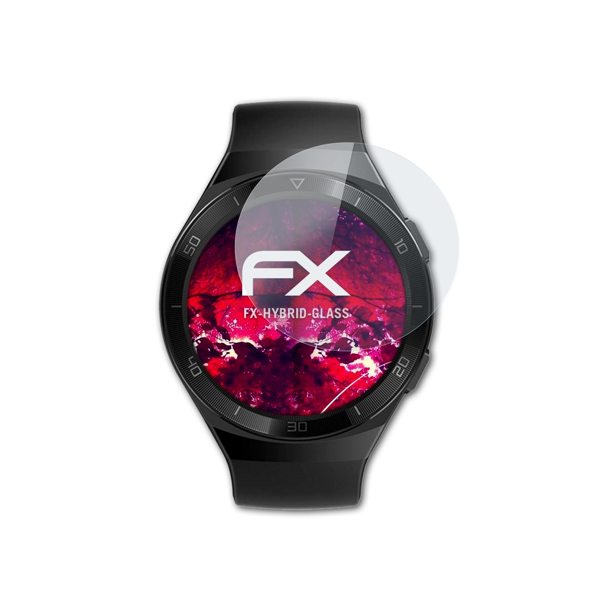 Huawei GT2e) FX-Hybrid-Glass Schutzglas(für ATFOLIX Watch