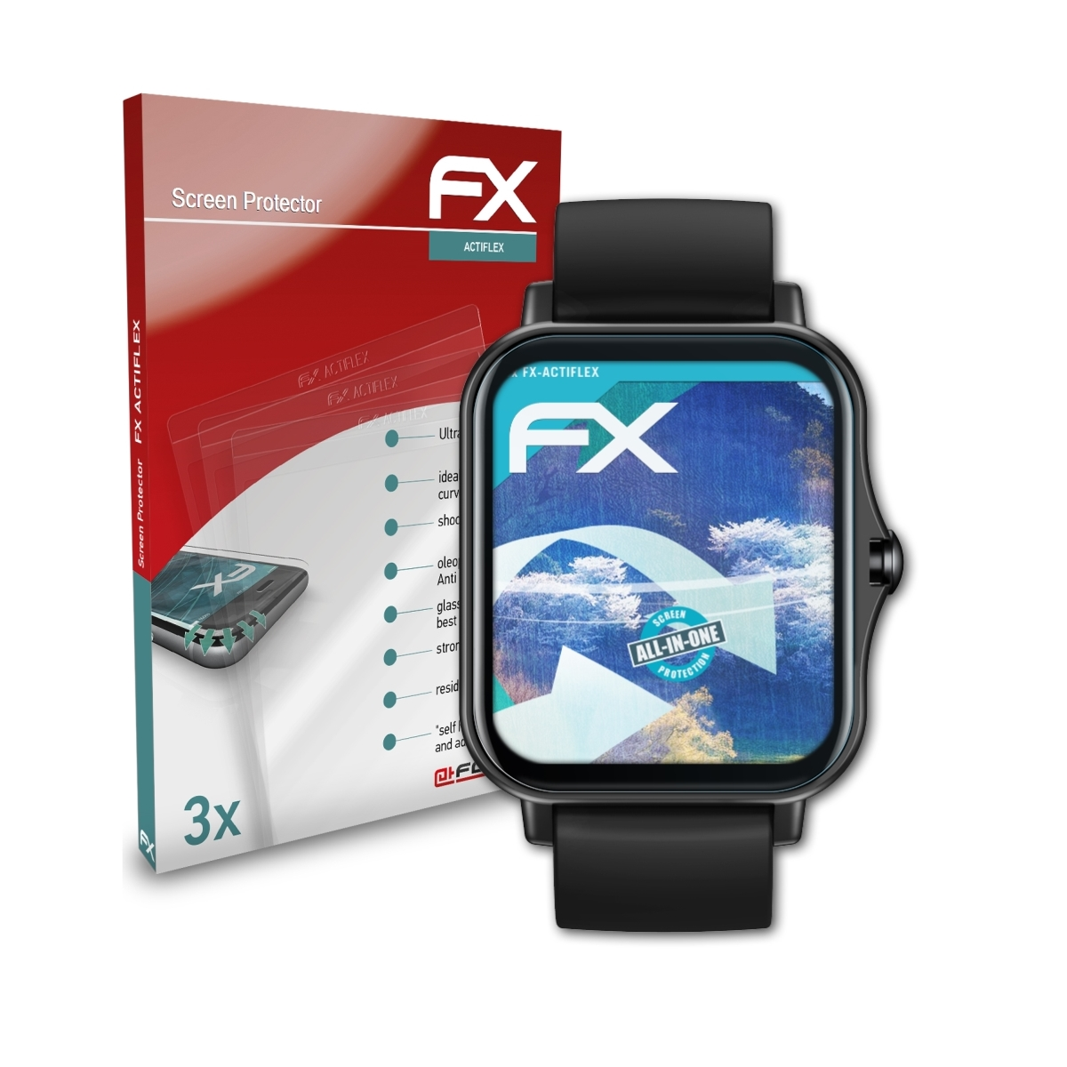 FX-ActiFleX 2) Zeblaze 3x Displayschutz(für ATFOLIX GTS