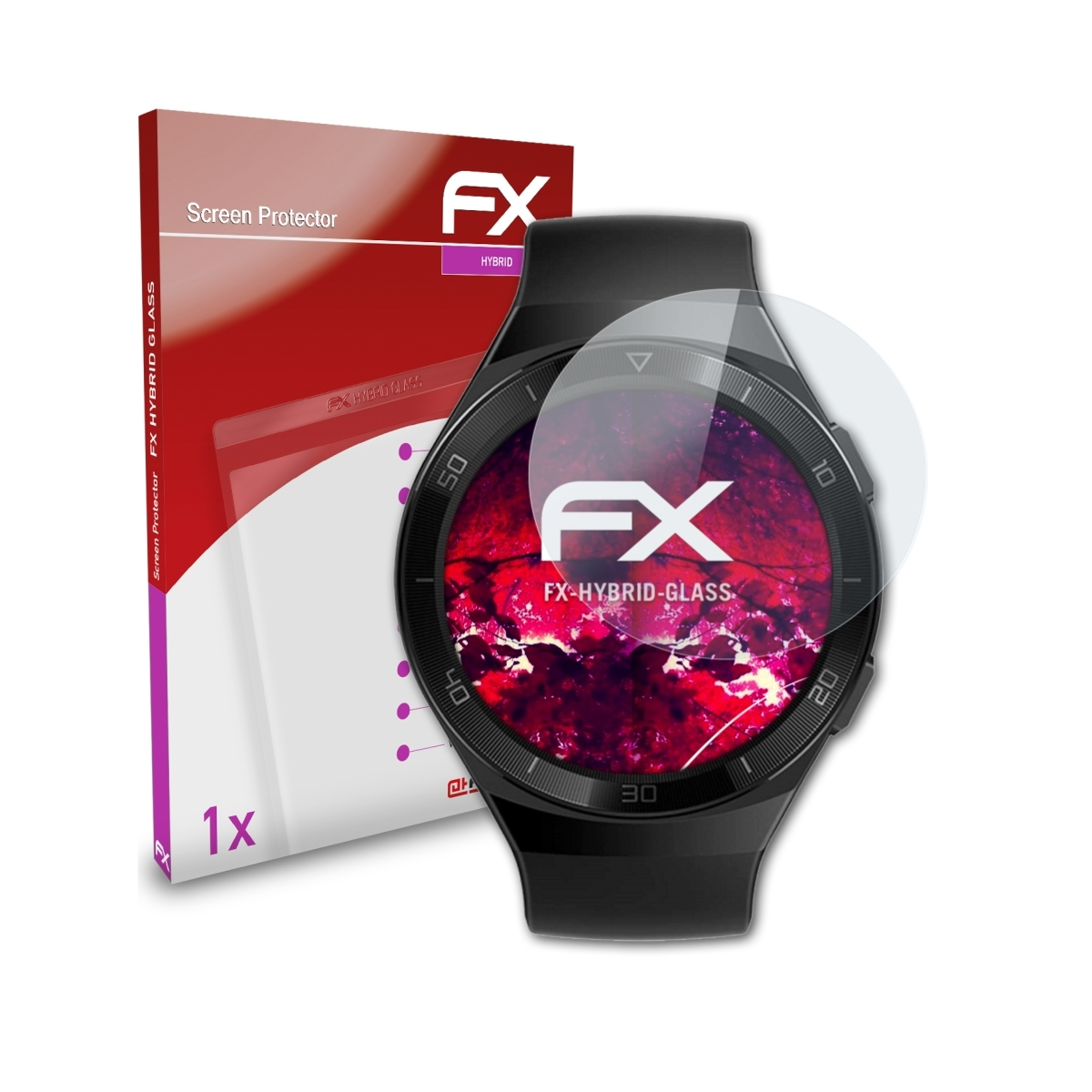 Schutzglas(für GT2e) ATFOLIX FX-Hybrid-Glass Huawei Watch