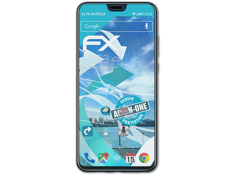 ATFOLIX 3x FX-ActiFleX Displayschutz(für Huawei Honor 9X Lite)