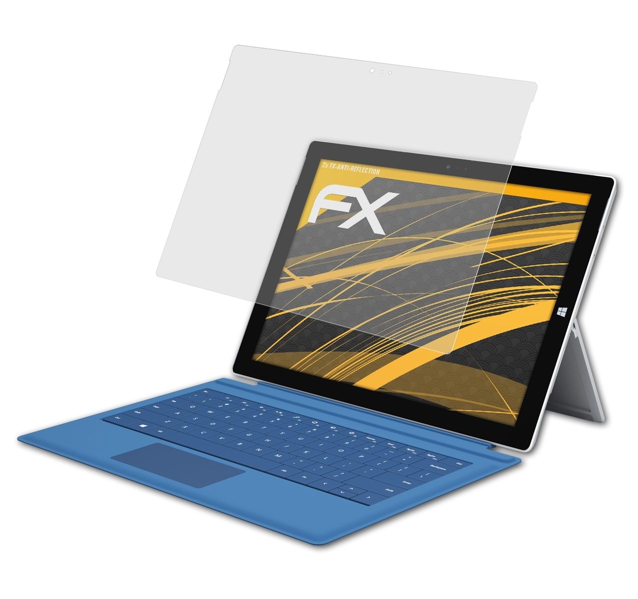 ATFOLIX 2x FX-Antireflex Displayschutz(für Surface 3) Pro Microsoft