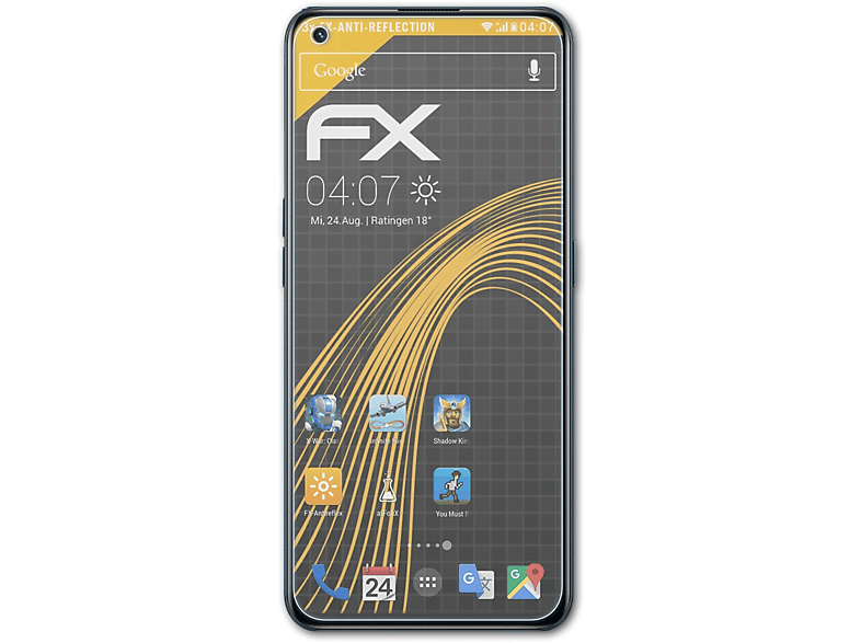 ATFOLIX 3x FX-Antireflex Displayschutz(für Pro) K9 Oppo