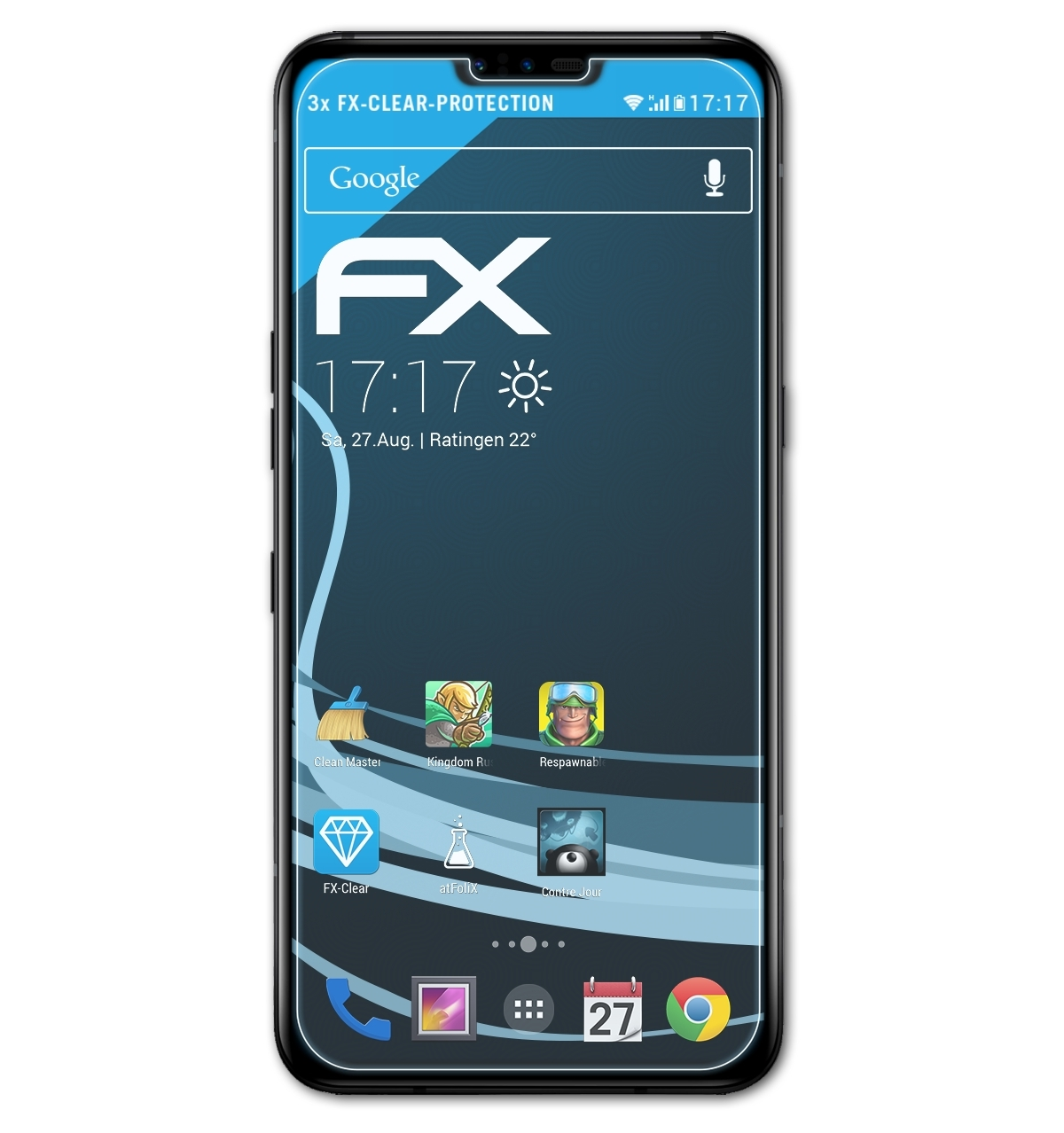 ATFOLIX 3x Displayschutz(für ThinQ) FX-Clear V50 LG
