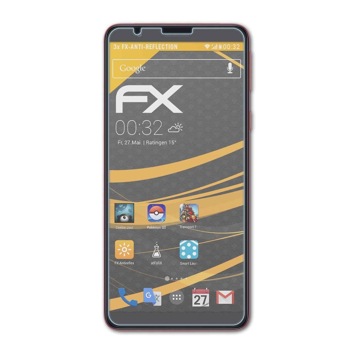 ATFOLIX 3x FX-Antireflex Displayschutz(für Samsung A3 Galaxy Core)